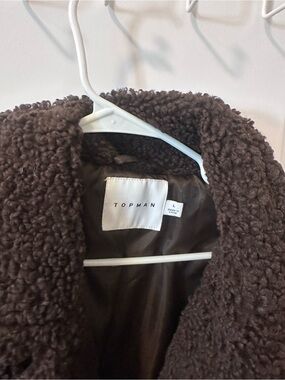 Topman Dark Brown Sherpa Jacket